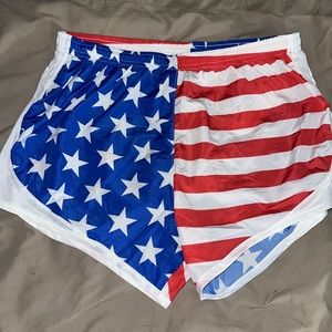 NWT Marley Lilly American Flag Running Shorts - Large - NOT monogrammed